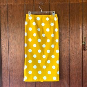 NWT Boden Cotton straight polka dot skirt.
